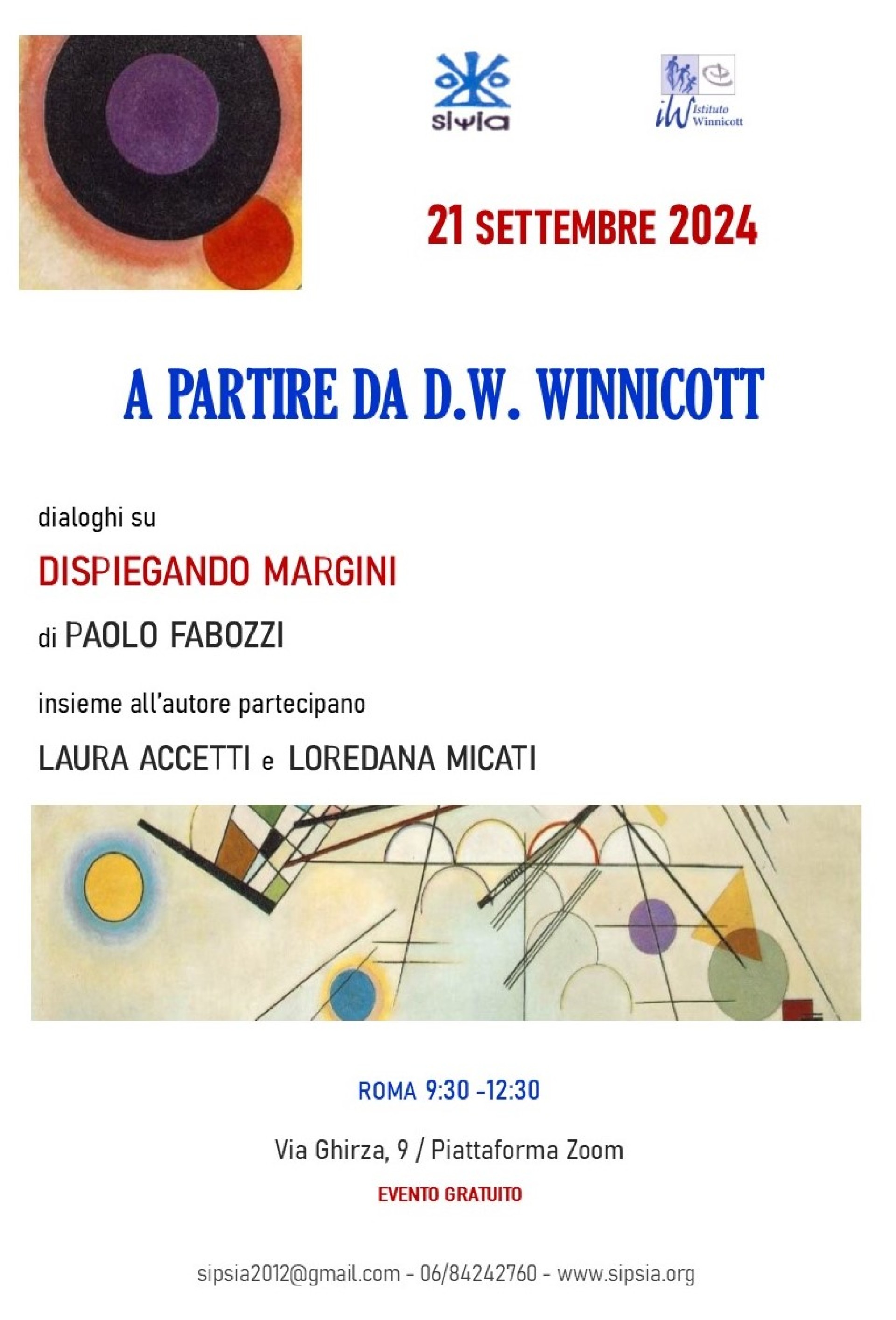 21 SETTEMBRE - A PARTIRE DA D.W. WINNICOTT